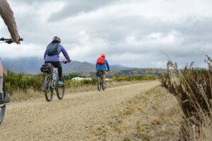 Couple,Cycling,Rail,Trail,Keeping,Physically,Fit,Before,Fly,Long,Distance